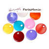 PAX 100 PERLES PENDENTIFS NACRES PASTILLES 10mm MULTICOLORES S1145025 