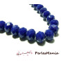 1 fil d'environ 67perles Rondelles Verre Facettée BLEU NUIT 8 par 6mm Couleur 01 