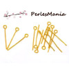 PAX: 600 Tiges oeil DORE longueur 20mm par 0,7mm S11259 