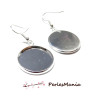 Supports Boucles d’Oreilles Crochet 10mm Argent Vif – Spécial Cabochon