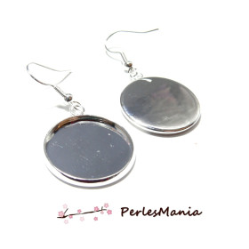 10 Boucle d'oreille  crochet Qualité 14mm ARGENT VIF, DIY 
