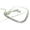 1 Collier chaine bille 1.5mm ARGENT PLATINE  avec fermoir 