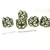 1 Support de bague  anneau dentelle coeur 6mm BRONZE 