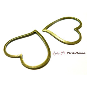 Pendentifs Grand Cœur 40x35mm – Breloque Bronze