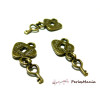10 cadenas coeur made with love P1088 Bronze fournitures pour bijoux 