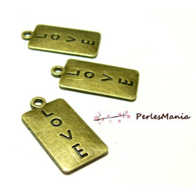 30 breloques bronze pendentif  Love 2W6126 , DIY 