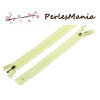 5 FERMETURES ECLAIR DENTELLE AVEC ZIPPER BRONZE Jaune pale  20CM S1177759 