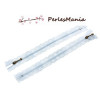 1 FERMETURE ECLAIR DENTELLE AVEC ZIPPER BRONZE BLEU CLAIR  20CM S1177757 