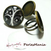 20 pièces: 10 bague double qualité 14mm BRONZE et 10 cabochons en verre 