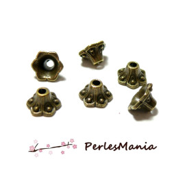 Coupelles Cônes Calottes 9x6mm, metal finition Bronze