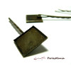 2 Supports de barrette  plateau carré  Bronze 20mm, DIY 