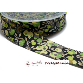 Mercerie 50cm ruban  biais liberty 20mm B9009P 