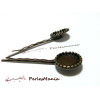 10 Supports de barrette  rouleau 16mm BRONZE, DIY 