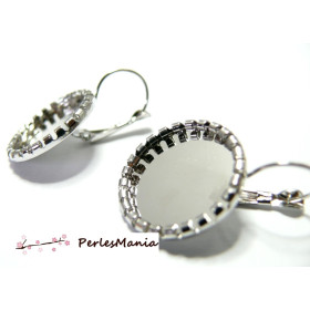 10 Boucle d'oreille ROULEAU 18mm ARGENT PLATINE, DIY 