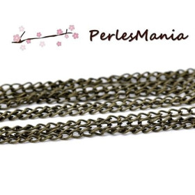 chaine BRONZE 4 par 3mm S1110832 pour création de colliers, DIY
