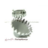 2 support de BROCHE GRIFFE   20mm ARGENT PLATINE ref 26168 