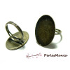 bagues double fine plateau OVALE 18 par 25mm Bronze ref 24976