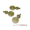10 pendentifs  GRANDS TOURBILLONS SPIRALES BRONZE 14x26mm 2Y1151 