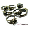 1 bague multi anneaux triple rangs BRONZE, DIY 