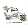 10 bague multi anneaux triple rangs ARGENT PLATINE, DIY 