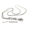 1 Collier chaine  fines ARGENT PLATINE 2, 5 par  1,5mm avec fermoir ref 6346 