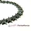 1 fil d'environ 87 perles intercalaire Hématite étoiles plat 6mm Gris metallisé H1521 
