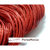 Cordon rond effet disco ROUGE 3mm