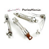 Supports de barrette CLIPS 39 par 9mm, métal coloris ARGENT PLATINE