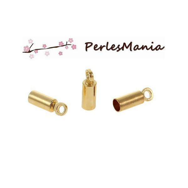 Embouts Tube Lisse 9mm pour Cordon ou Chaîne Doré – Métal Doré