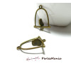 10 breloques Connecteur perchoir 3D BRONZE H10953 