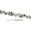 20cm chaine MULTI ETOILES ARGENT PLATINE ref 9 pour création de bijoux 