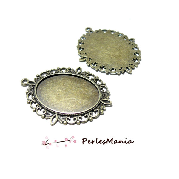 pendentif ARTY Camé Ovale MADRAS 30 par 40mm ref 137 Bronze