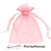 10 GRANDES pochettes organza ROSE PALE ( environ 20 par 30cm ) H413 