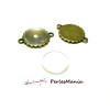 20 pièces: 10 CONNECTEUR SET CUPCAKES BRONZE  H87 attache ronde 16mm et 10 cab 