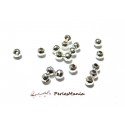 400 perles METAL intercalaires rondes lisse 4mm ARGENT PLATINE, DIY
