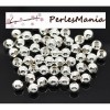 400 perles METAL intercalaires rondes lisse 4mm ARGENT VIF, DIY