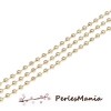PAX : environ 9,5m CHAINE CHAINETTE A BILLES BOULES OR CLAIR 2.4mm