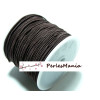 Mercerie, BOBINE de 38 mètres FIL CORDON ROND ELASTIQUE MARRON FIN 0.6mm, DIY