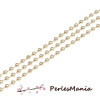 PAX : environ 9,5m CHAINE CHAINETTE A BILLES BOULES OR CLAIR 2mm