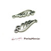 6 pendentifs breloque CONNECTEURS ailes  ARGENT PLATINE H538111 , DIY