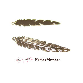 4 Estampes  filigrane OR ROSE PLUME de 35 mm, DIY