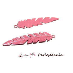 4 Estampes  filigrane ROSE PLUME de 35 mm, DIY