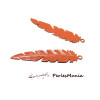 4 Estampes  filigrane ORANGE PLUME de 35 mm, DIY
