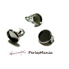 10 supports de Boucles d'oreille clips 12mm GUN METAL, DIY