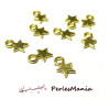 Lot d'environ 30 PENDENTIFS BRELOQUES ETOILES FINES COULEUR OR DORE 10x8mm ref H790