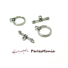 Sets Fermoirs Toggle Travaillés 16mm Vieil Argent DIY