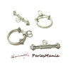 PAX: 20 sets fermoirs T 2D2357  toggle ETHNIQUE VIEIL ARGENT  , DIY