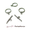 PAX 20 sets fermoirs T 2D2112 toggle VIEIL ARGENT TORSADE, DIY