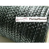 1 m CORDON tressé simili cuir HN1123 PLAT NOIR qualité superieure  6 par 2,4mm, DIY