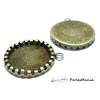 10 pendentifs rouleau BRONZE 14mm pour cabochon ref 21795